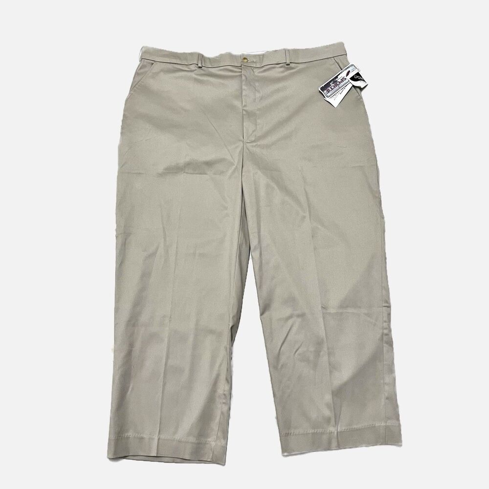 Sportif USA Beige Trinidad Flat Front Pants Size 46 X 27 NWT